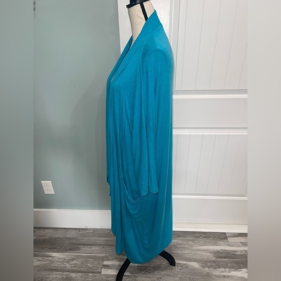 Ugg Australia Blue open front waterfall cardigan jacket size M/L - Picture 2 of 5